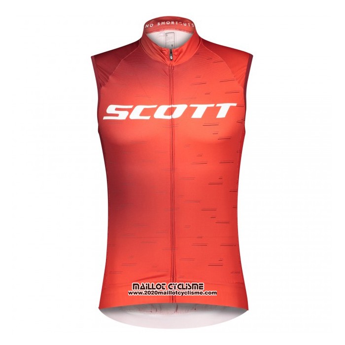 2021 Gilet Coupe-vent Scott Rouge Manches Courtes et Cuissard