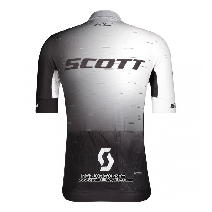 2021 Maillot Cyclisme Scott Blanc Manches Courtes et Cuissard