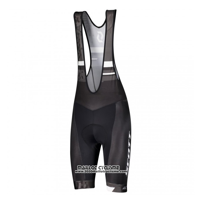 2021 Maillot Cyclisme Scott Blanc Noir Manches Courtes et Cuissard