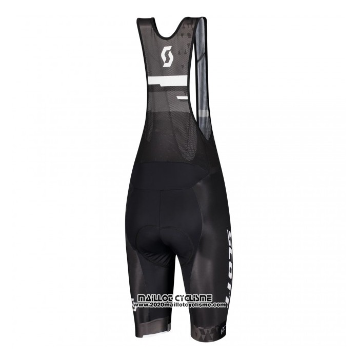2021 Maillot Cyclisme Scott Blanc Noir Manches Courtes et Cuissard