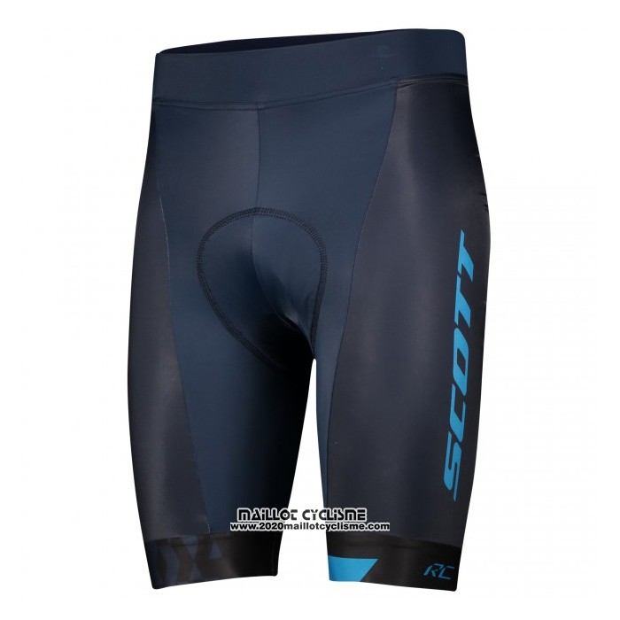 2021 Maillot Cyclisme Scott Bleu Manches Courtes et Cuissard
