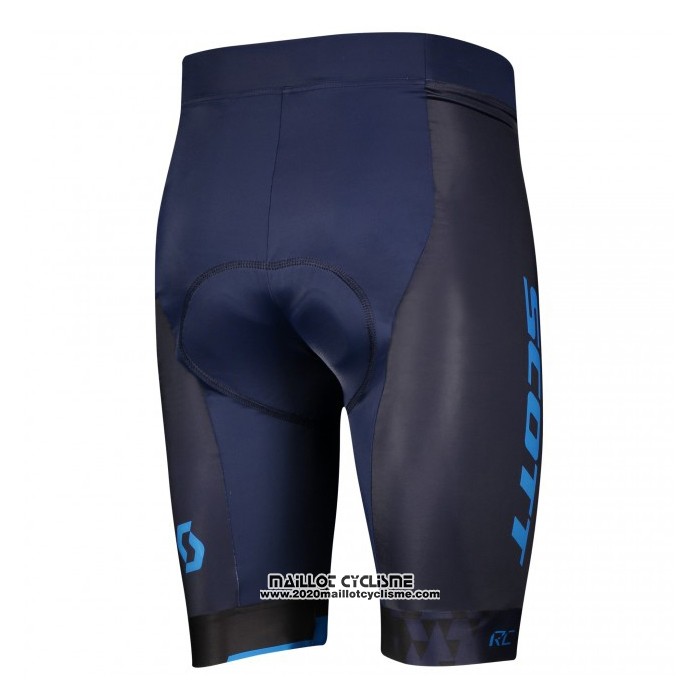 2021 Maillot Cyclisme Scott Bleu Manches Courtes et Cuissard