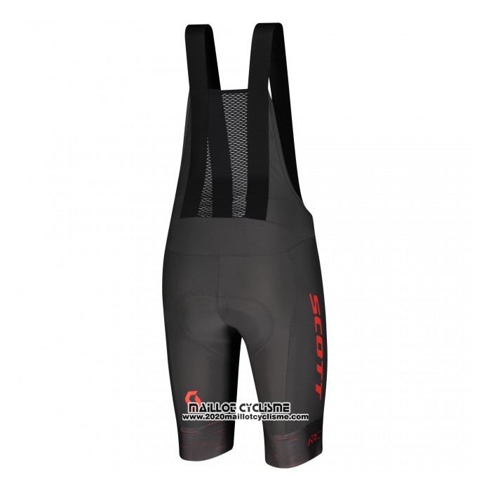 2021 Maillot Cyclisme Scott Fonce Orange Manches Courtes et Cuissard