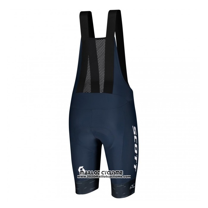 2021 Maillot Cyclisme Scott Jaune Fonce Bleu Manches Courtes et Cuissard