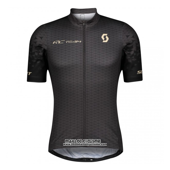 2021 Maillot Cyclisme Scott Noir Manches Courtes et Cuissard