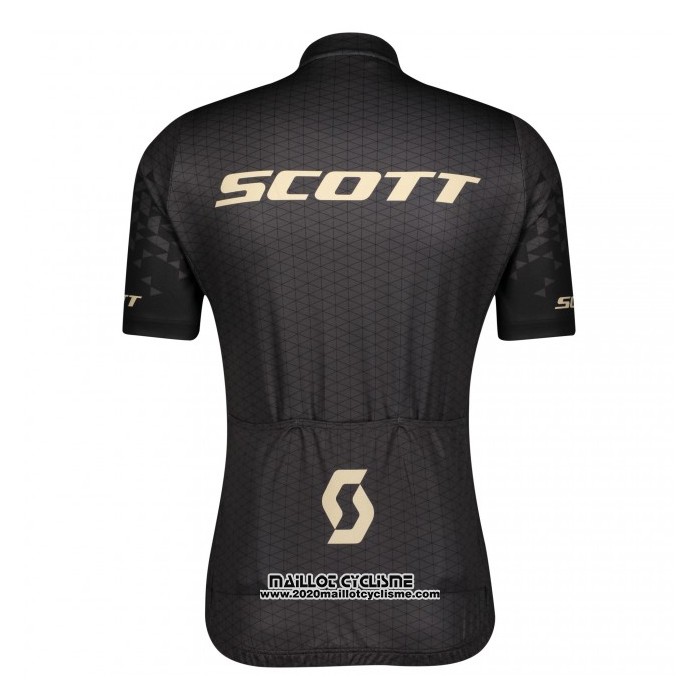 2021 Maillot Cyclisme Scott Noir Manches Courtes et Cuissard
