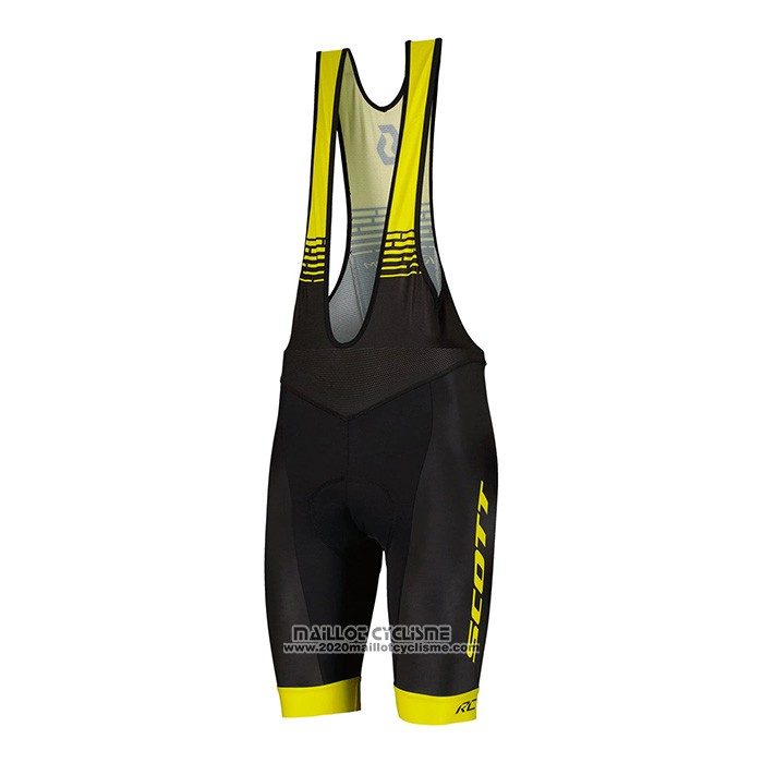 2022 Maillot Cyclisme Scott Blanc Jaune Manches Courtes et Cuissard