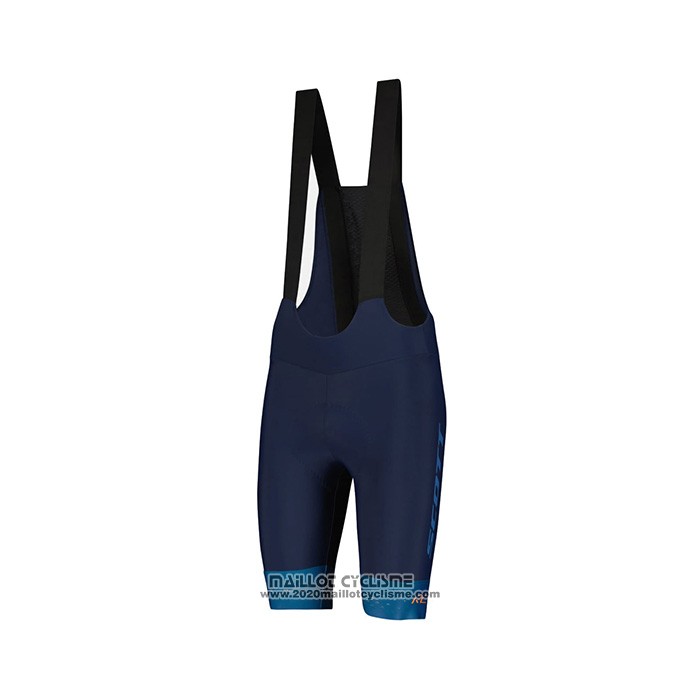 2022 Maillot Cyclisme Scott Bleu Jaune Manches Courtes et Cuissard