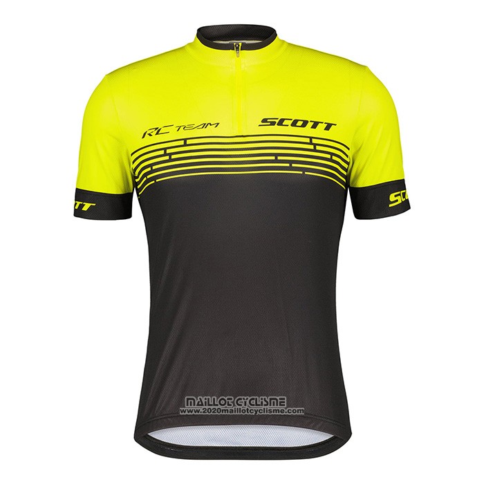 2022 Maillot Cyclisme Scott Jaune Manches Courtes et Cuissard