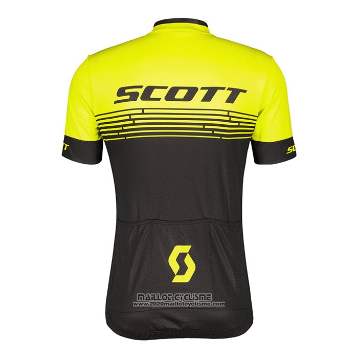 2022 Maillot Cyclisme Scott Jaune Manches Courtes et Cuissard