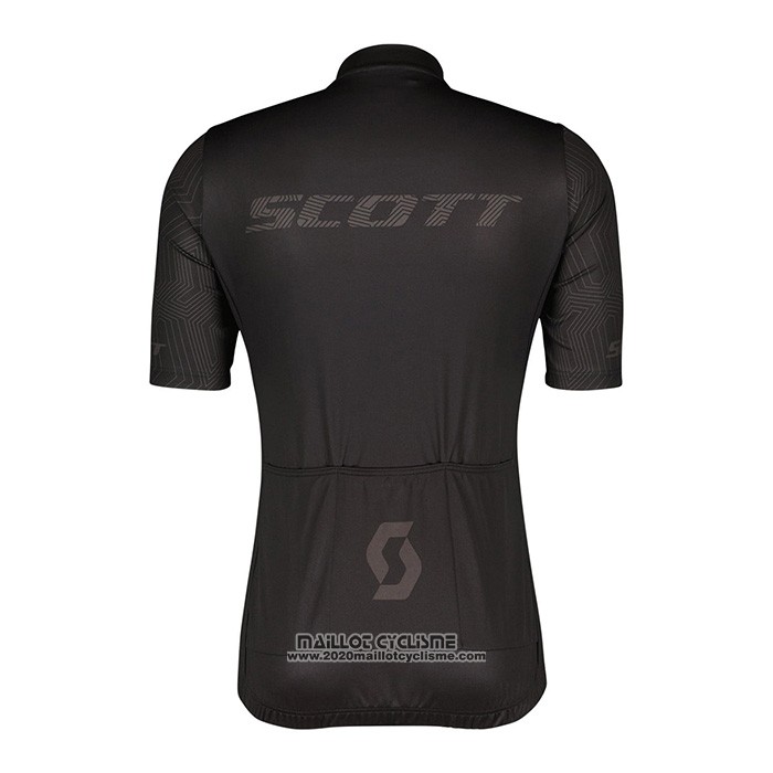 2022 Maillot Cyclisme Scott Noir Manches Courtes et Cuissard