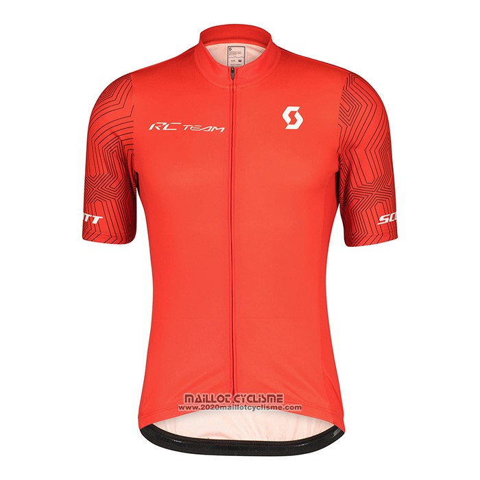 2022 Maillot Cyclisme Scott Rouge Manches Courtes et Cuissard
