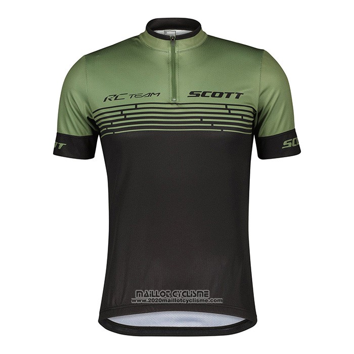 2022 Maillot Cyclisme Scott Vert Manches Courtes et Cuissard