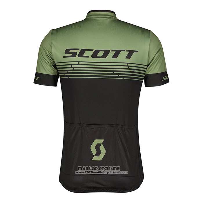 2022 Maillot Cyclisme Scott Vert Manches Courtes et Cuissard