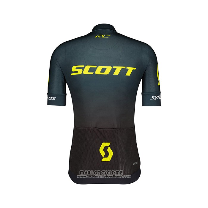 2022 Maillot Cyclisme Scott Vert Marron Manches Courtes et Cuissard