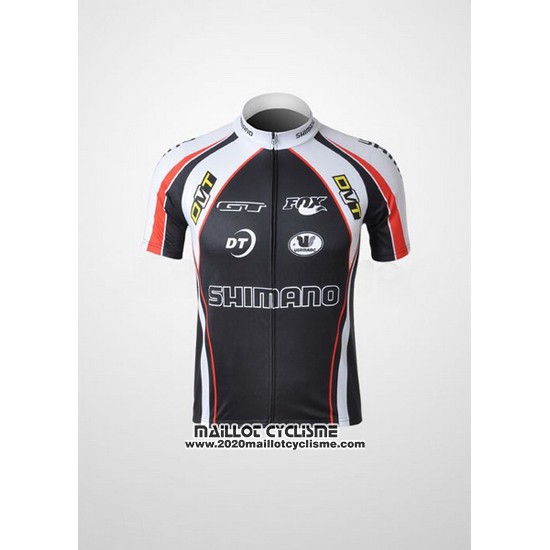 2010 Maillot Ciclismo Shimano Gris et Noir Manches Courtes et Cuissard