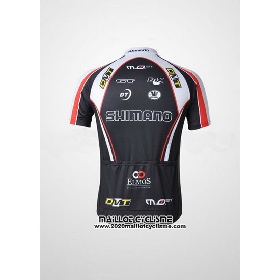 2010 Maillot Ciclismo Shimano Gris et Noir Manches Courtes et Cuissard