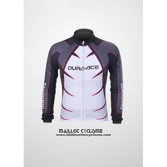 2011 Maillot Ciclismo Shimano Blanc et Jaune Manches Longues et Cuissard