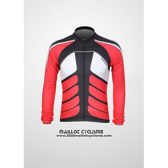 2011 Maillot Ciclismo Shimano Blanc et Noir Manches Longues et Cuissard