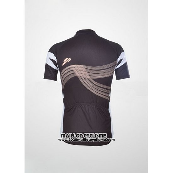 2012 Maillot Ciclismo Shimano Noir et Orange Manches Courtes et Cuissard
