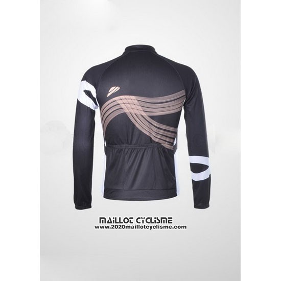 2012 Maillot Ciclismo Shimano Noir et Orange Manches Longues et Cuissard