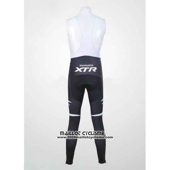 2012 Maillot Ciclismo Shimano Noir et Orange Manches Longues et Cuissard