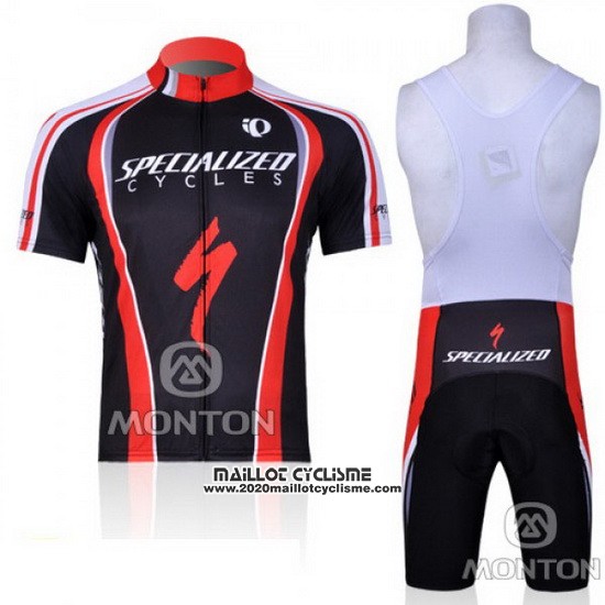 2011 Maillot Ciclismo Specialized Rouge et Noir Manches Courtes et Cuissard