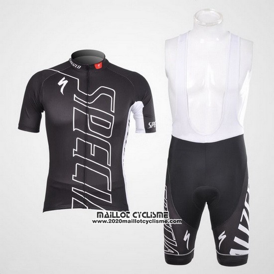 2012 Maillot Ciclismo Specialized Blanc et Noir Manches Courtes et Cuissard