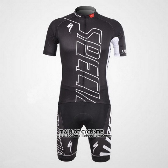2012 Maillot Ciclismo Specialized Blanc et Noir Manches Courtes et Cuissard