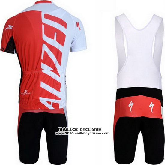 2012 Maillot Ciclismo Specialized Blanc et Rouge Manches Courtes et Cuissard