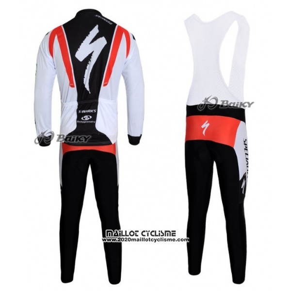 2012 Maillot Ciclismo Specialized Noir et Rouge Manches Longues et Cuissard
