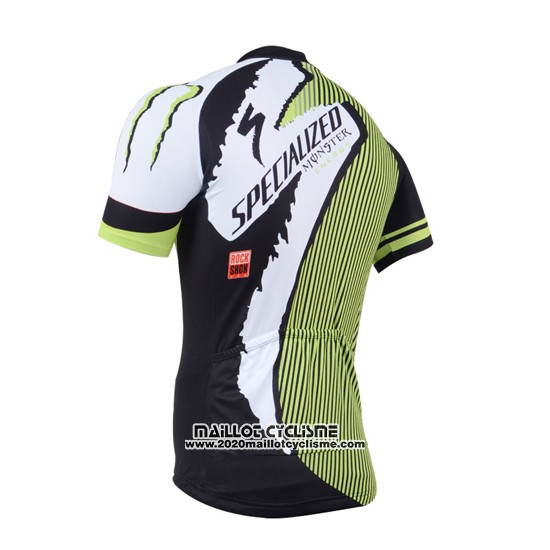 2014 Maillot Ciclismo Specialized Noir et Vert Manches Courtes et Cuissard