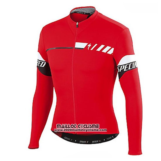 2015 Maillot Ciclismo Specialized Profond Rouge Manches Longues et Cuissard