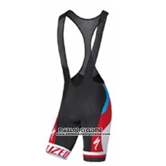 2016 Maillot Ciclismo Specialized Azur et Rouge Manches Courtes et Cuissard