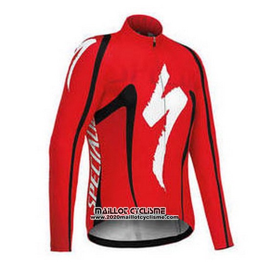 2016 Maillot Ciclismo Specialized Blanc Rouge Manches Longues et Cuissard