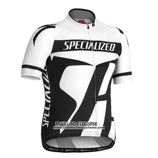 2016 Maillot Ciclismo Specialized Blanc et Gris Manches Courtes et Cuissard