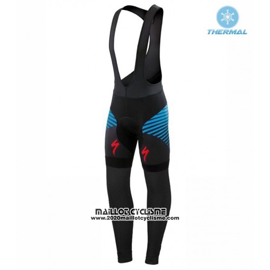 2016 Maillot Ciclismo Specialized Noir et Bleu Manches Longues et Cuissard