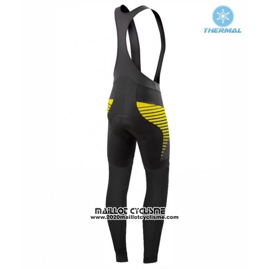 2016 Maillot Ciclismo Specialized Noir et Jaune Manches Longues et Cuissard
