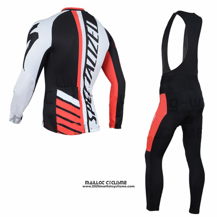 2016 Maillot Ciclismo Specialized Noir et Orange Manches Longues et Cuissard