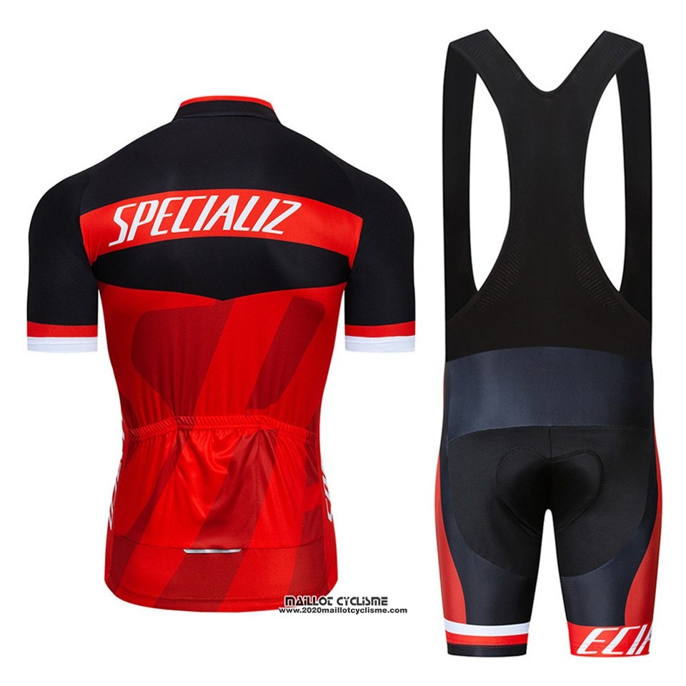 2016 Maillot Ciclismo Specialized Noir et Rouge Manches Courtes et Cuissard