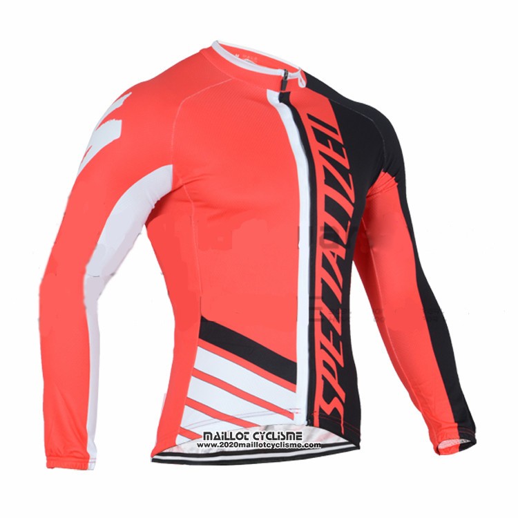 2016 Maillot Ciclismo Specialized Orange et Noir Manches Longues et Cuissard