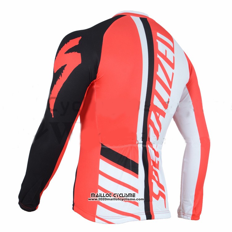 2016 Maillot Ciclismo Specialized Orange et Noir Manches Longues et Cuissard