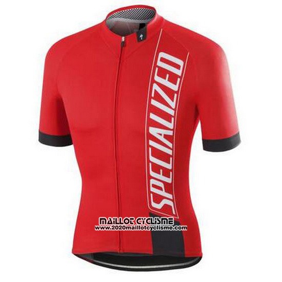2016 Maillot Ciclismo Specialized Rouge Blanc Noir Manches Courtes et Cuissard