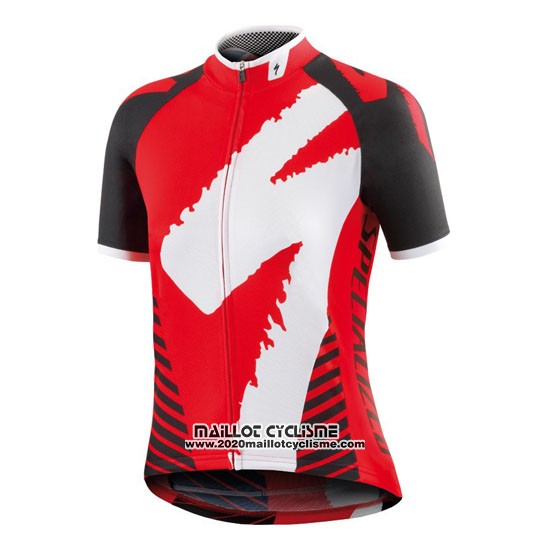 2016 Maillot Ciclismo Specialized Rouge et Noir Manches Courtes et Cuissard