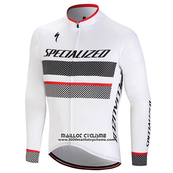 2018 Maillot Ciclismo Specialized Blanc Manches Longues et Cuissard