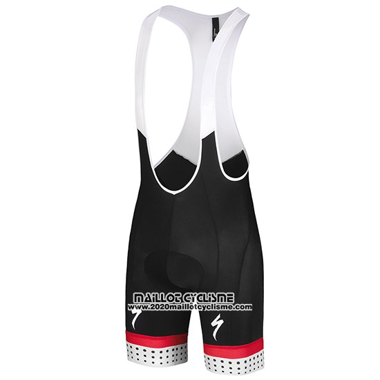 2018 Maillot Ciclismo Specialized Blanc Rouge Manches Courtes et Cuissard