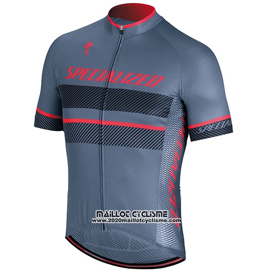 2018 Maillot Ciclismo Specialized Gris Rose Manches Courtes et Cuissard