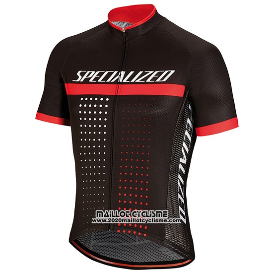 2018 Maillot Ciclismo Specialized Noir Blanc Rouge Manches Courtes et Cuissard