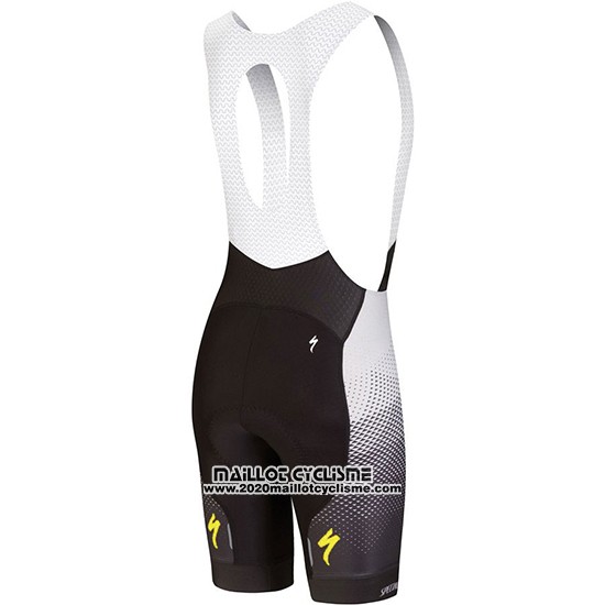 2018 Maillot Ciclismo Specialized Noir Gris Jaune Manches Courtes et Cuissard