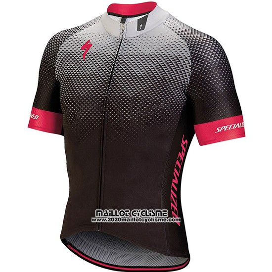 2018 Maillot Ciclismo Specialized Noir Gris Rose Manches Courtes et Cuissard